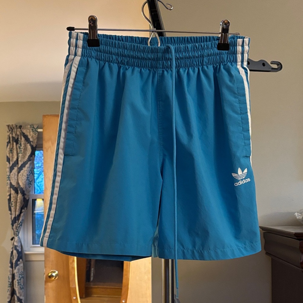 Adidas Men's Light Blue Athletic Shorts